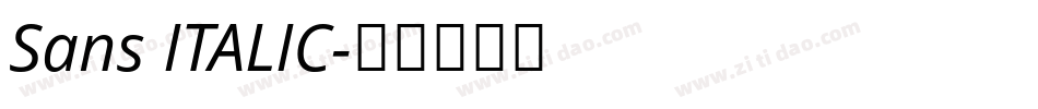Sans ITALIC字体转换